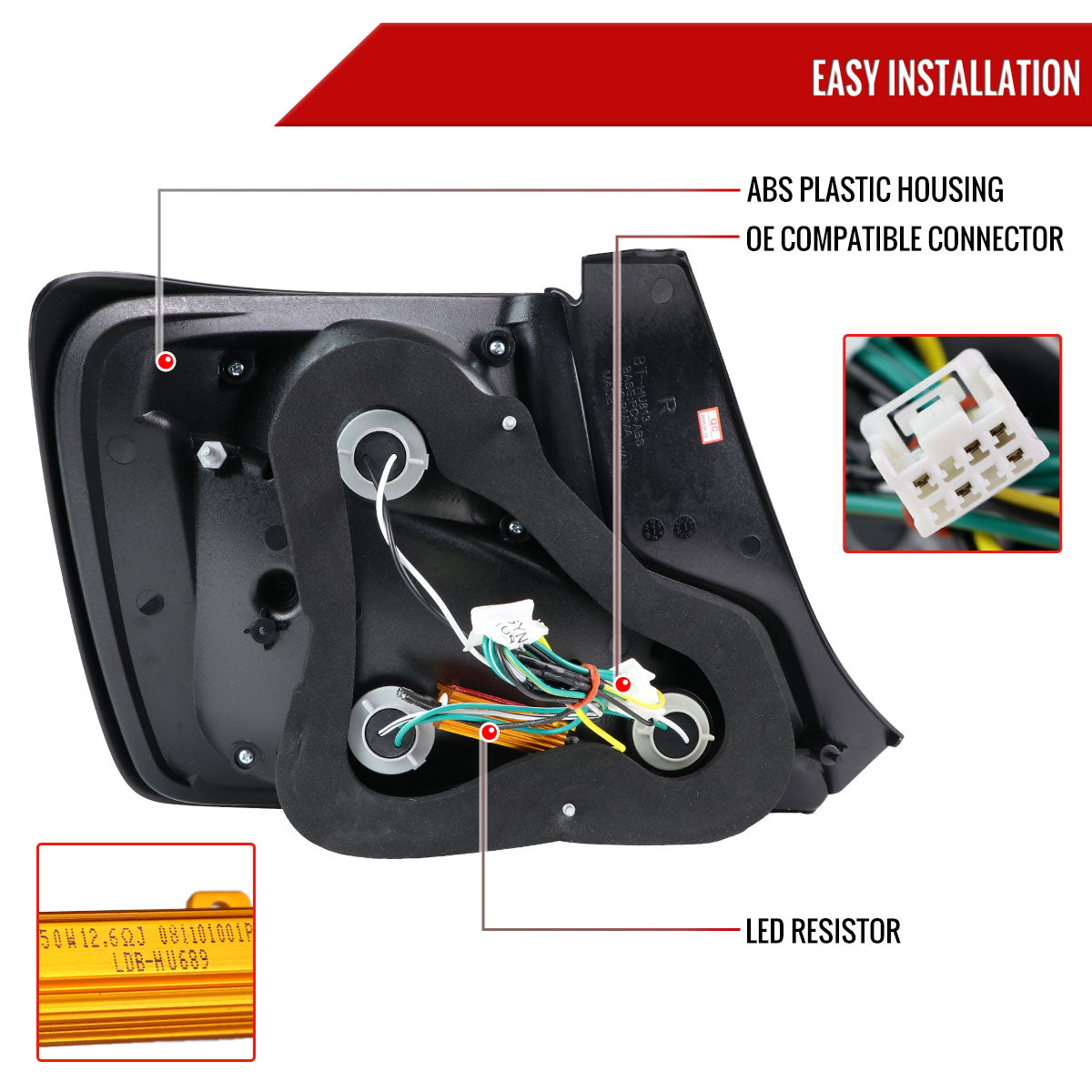 2011-2013 Scion tC V2 LED Tail Lights (Matte Black Housing/Clear Lens)