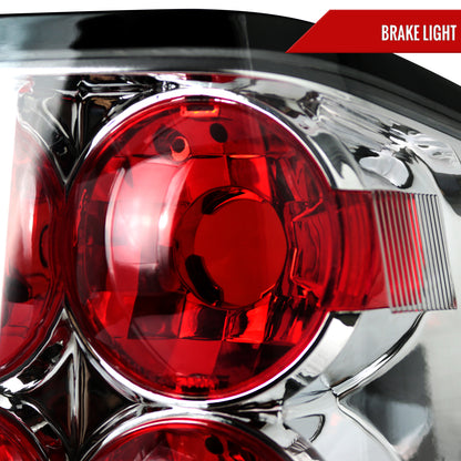 2004-2015 Nissan Titan Tail Lights (Chrome Housing/Clear Lens)