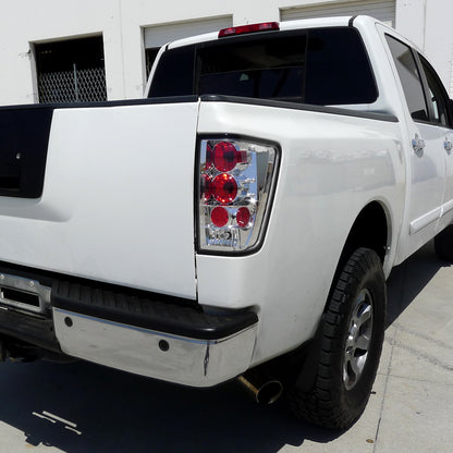 2004-2015 Nissan Titan Tail Lights (Chrome Housing/Clear Lens)