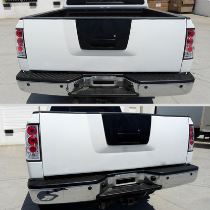 2004-2015 Nissan Titan Tail Lights (Chrome Housing/Clear Lens)