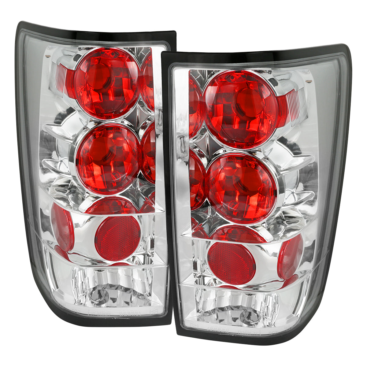 2004-2015 Nissan Titan Tail Lights (Chrome Housing/Clear Lens)