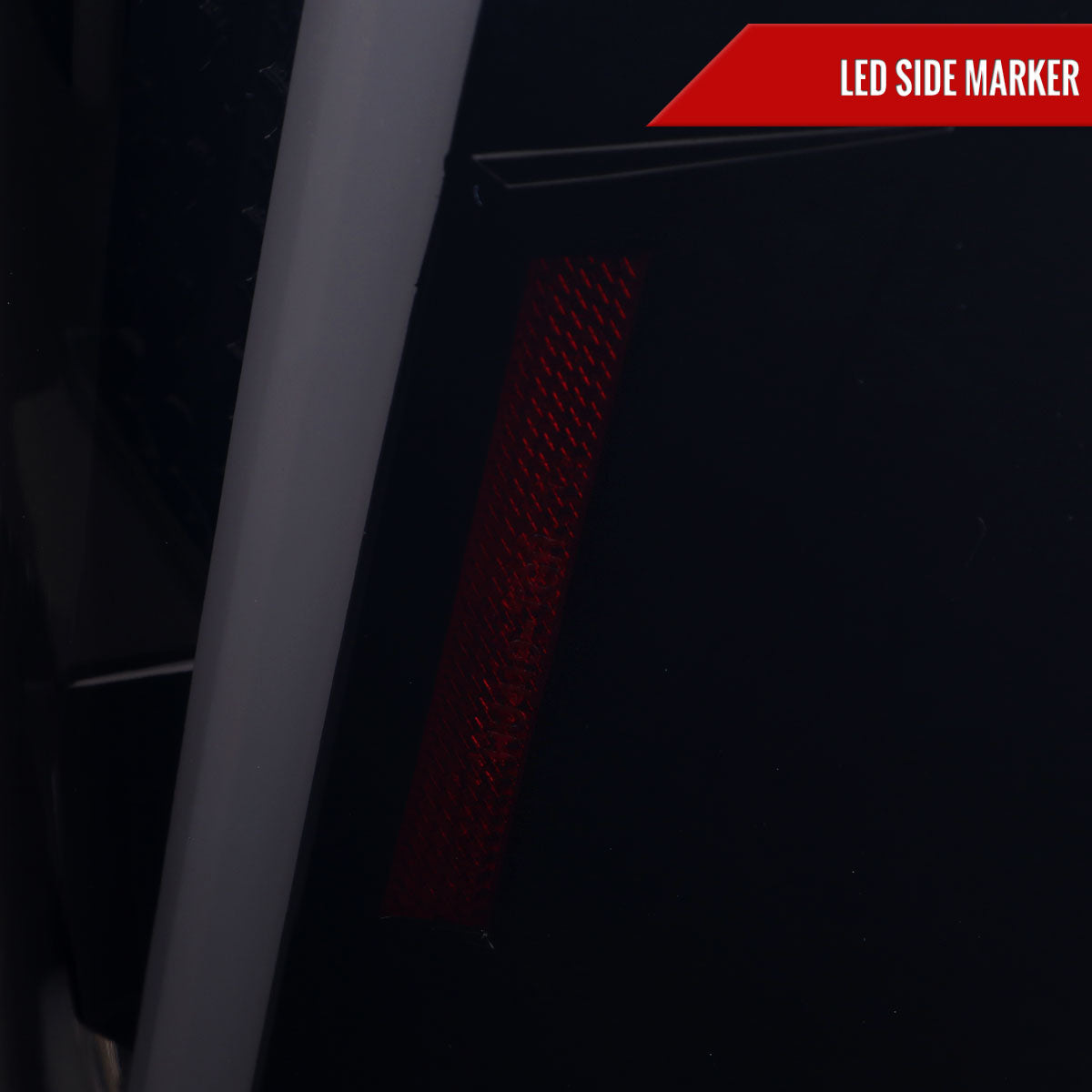 2004-2015 Nissan Titan LED Tail Lights with White LED Tube (Glossy Black Housing/Smoked Lens)