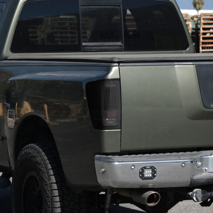 2004-2015 Nissan Titan LED Tail Lights with White LED Tube (Glossy Black Housing/Smoked Lens)