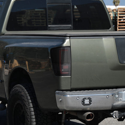 2004-2015 Nissan Titan LED Tail Lights with Red LED Tube (Jet Black Housing/Clear Lens)