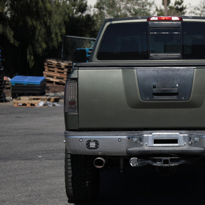 2004-2015 Nissan Titan LED Tail Lights with White LED Tube (Chrome Housing/Smoked Lens)