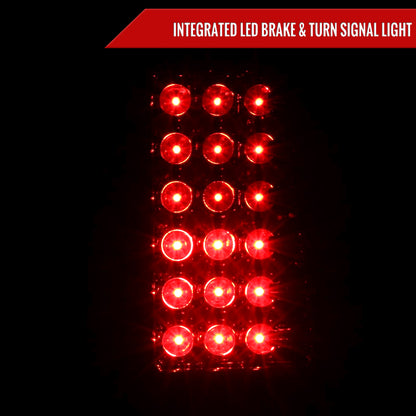 2004-2015 Nissan Titan LED Tail Lights (Chrome Housing/Smoked Lens)