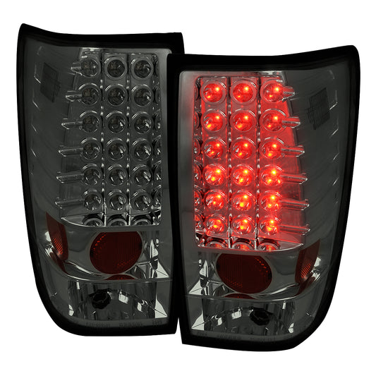 2004-2015 Nissan Titan LED Tail Lights (Chrome Housing/Smoked Lens)