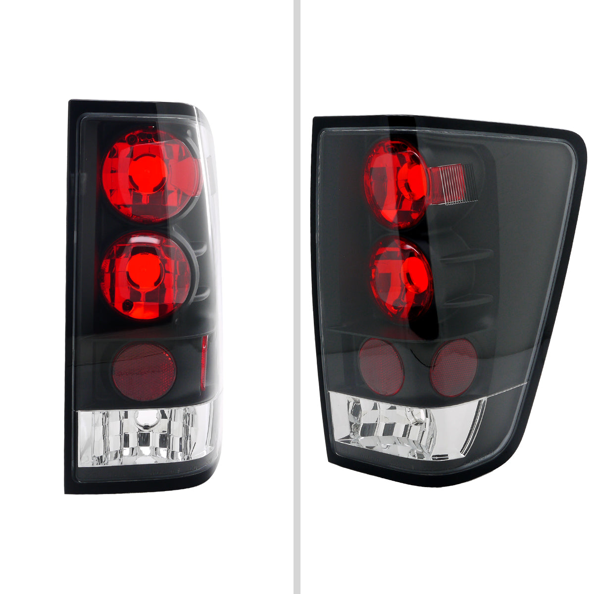 2004-2015 Nissan Titan Tail Lights (Matte Black Housing/Clear Lens)