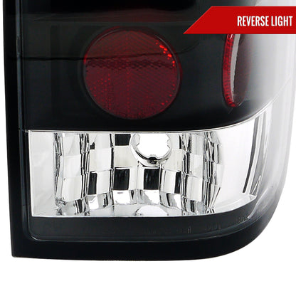 2004-2015 Nissan Titan Tail Lights (Matte Black Housing/Clear Lens)