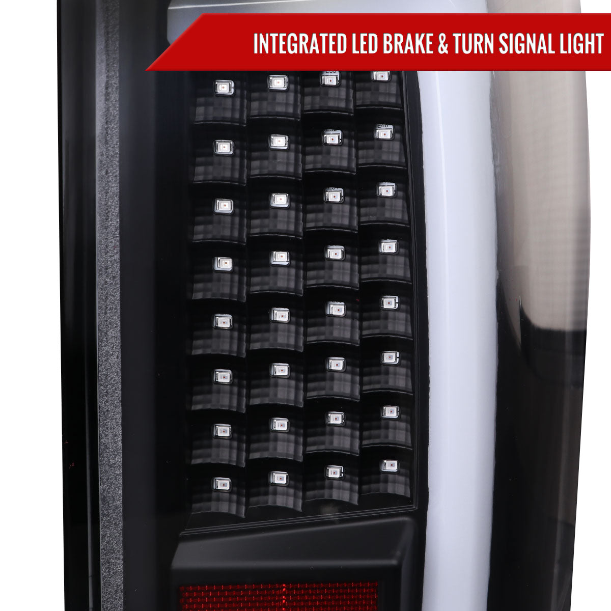 2004-2015 Nissan Titan LED Tail Lights with White LED Tube (Matte Black Housing/Clear Lens)