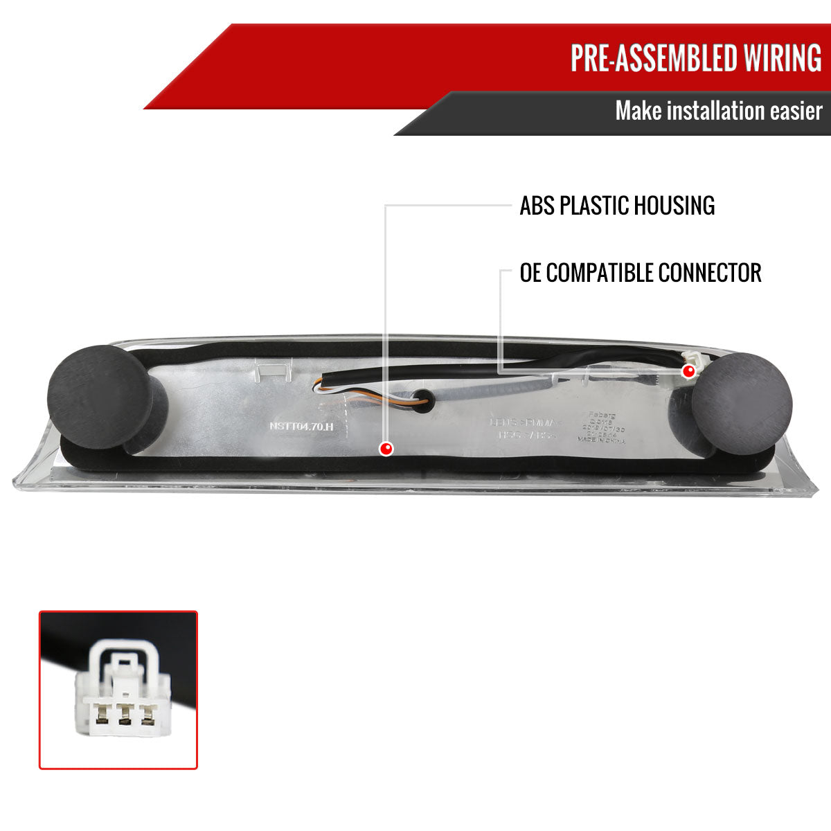 2004-2015 Nissan Titan LED 3rd Brake Light (Chrome Housing/Smoked Lens)