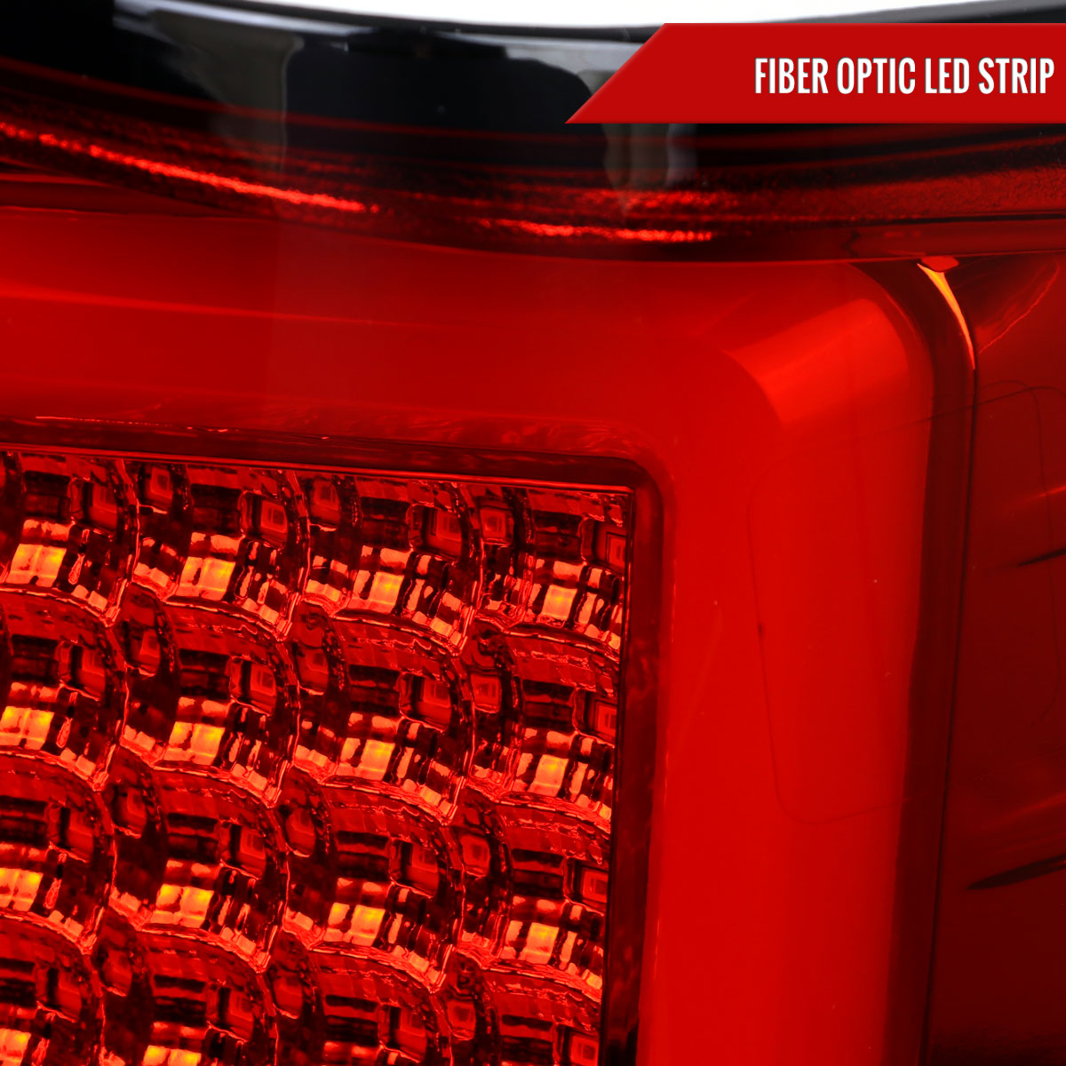 2004-2015 Nissan Titan LED Tail Lights with White LED Tube (Chrome Housing/Red Lens)