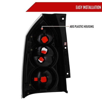2004-2009 Hyundai Tucson Tail Lights (Matte Black Housing/Clear Lens)