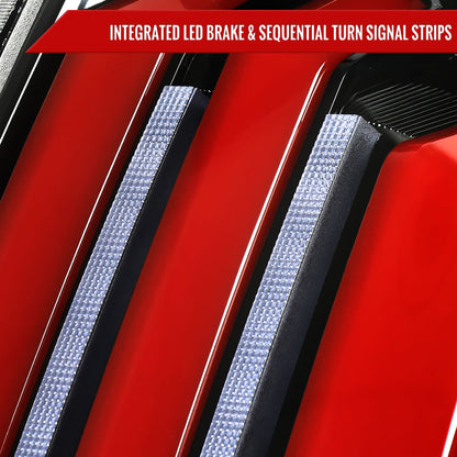 2014-2021 Toyota Tundra Facelift Style Full LED Tail Lights with Sequential Turn Signal (Jet Black Housing/Clear Lens)