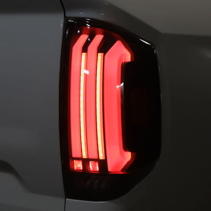 2014-2021 Toyota Tundra Facelift Style Full LED Tail Lights with Sequential Turn Signal (Jet Black Housing/Smoked Lens)