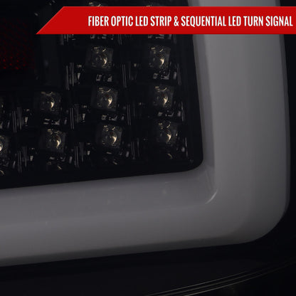 2008-2014 Subaru Impreza WRX/STI LED Sequential Turn Signal Tail Lights (Glossy Black Housing/Smoked Lens)