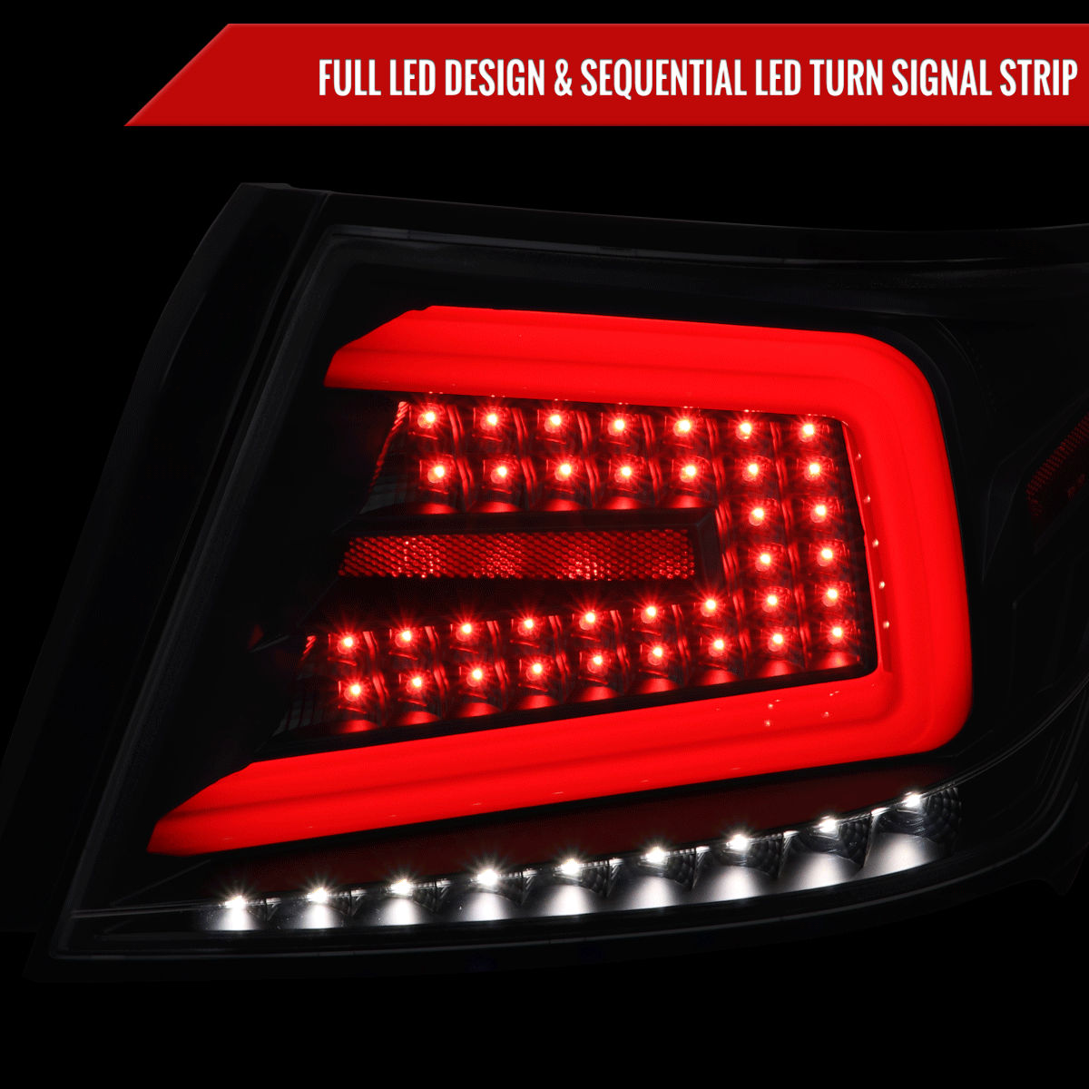 2008-2014 Subaru Impreza WRX/STI LED Sequential Turn Signal Tail Lights (Matte Black Housing/Clear Lens)