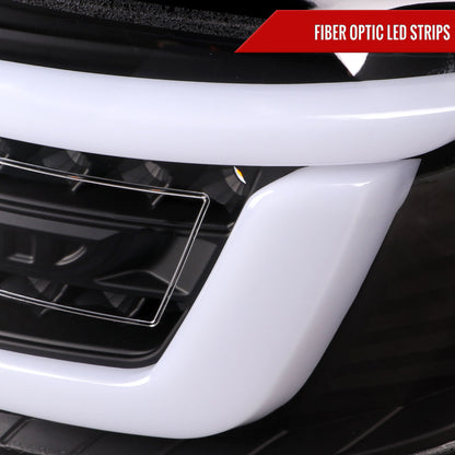 2008-2014 Subaru Impreza WRX Hatchback LED White Sequential Tube Tail Lights (Matte Black Housing/Clear Lens)