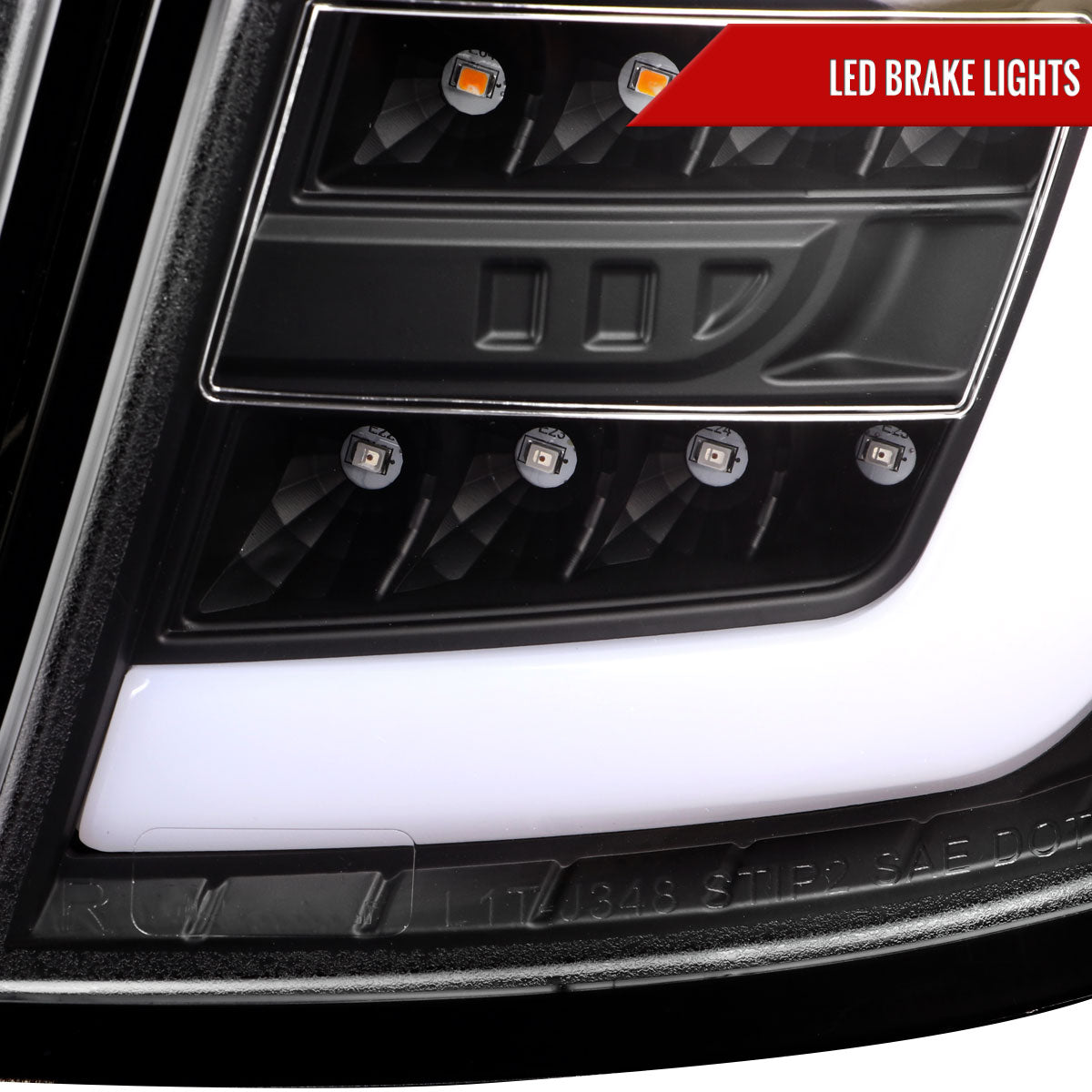 2008-2014 Subaru Impreza WRX Hatchback LED White Sequential Tube Tail Lights (Matte Black Housing/Clear Lens)