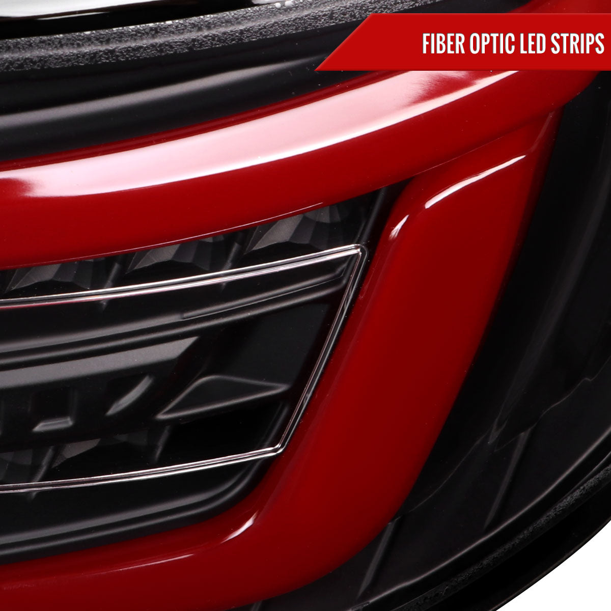 2008-2014 Subaru Impreza WRX Hatchback LED Red Sequential Tube Tail Lights (Matte Black Housing/Clear Lens)