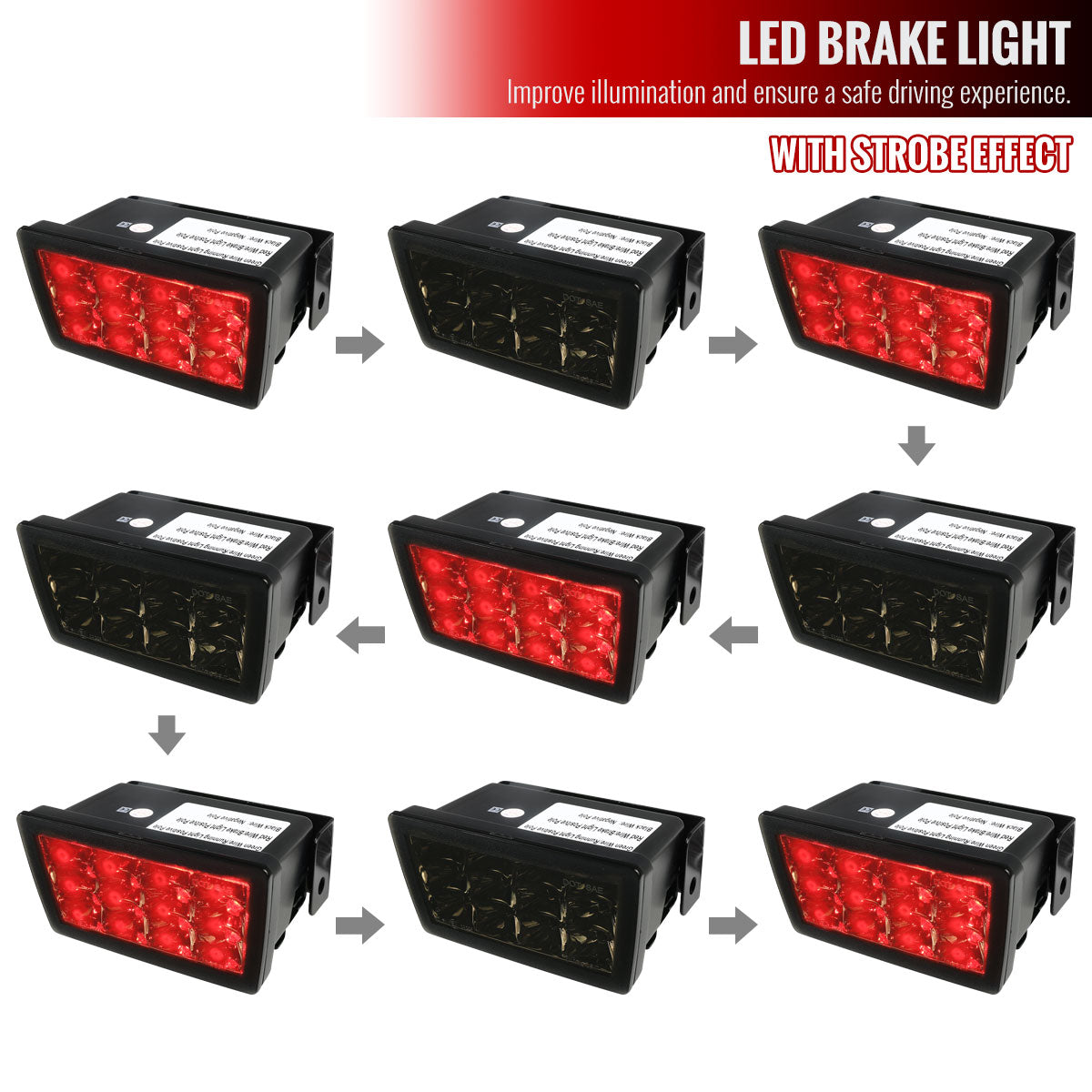 2011-2018 Subaru Impreza WRX/STI/XV Crosstrek F1 Style Rear LED 3rd Brake Light (Chrome Housing/Smoked Lens)