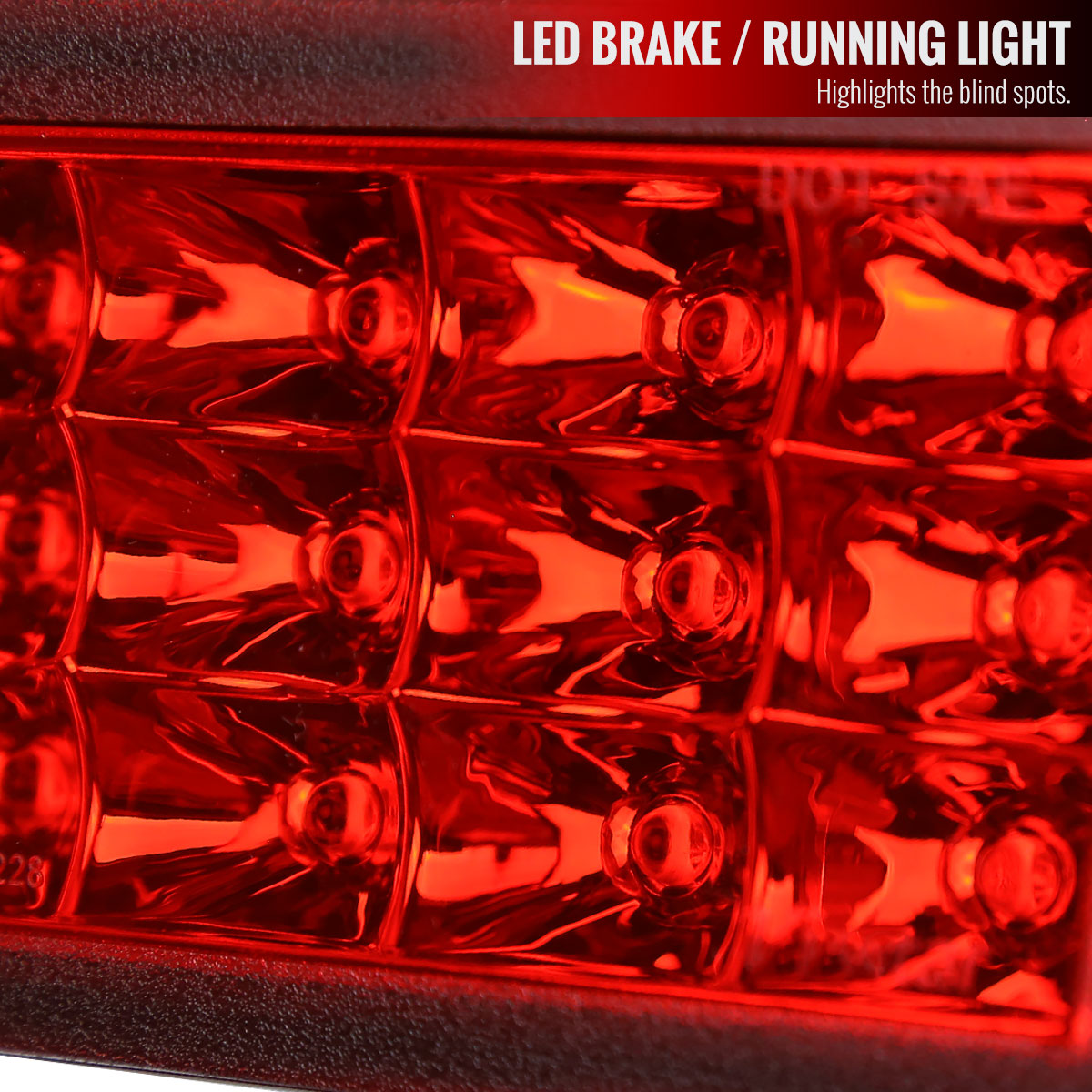 2011-2021 Subaru Impreza WRX STI F1 Style LED 3rd Brake Light (Chrome Housing/Red Lens)