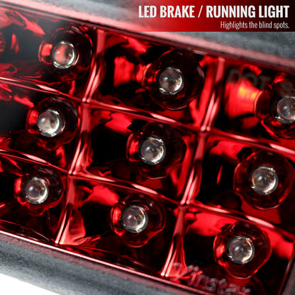 2011-2018 Subaru Impreza WRX/STI/XV Crosstrek F1 Style Rear LED 3rd Brake Light (Chrome Housing/Red Lens)