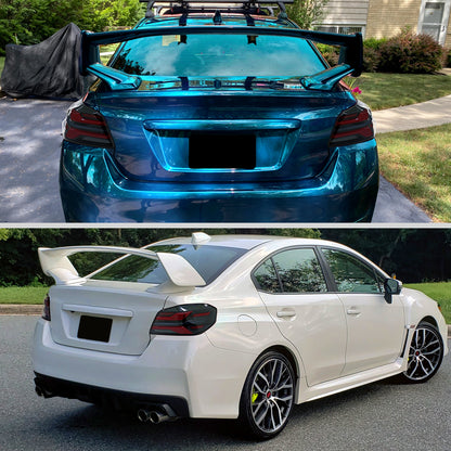 2015-2021 Subaru WRS STi Tail Light w/ Sequential LED Turn SignaL and LED Side Marker Brake Reverse (Glossy Black Housing / Clear Lens)