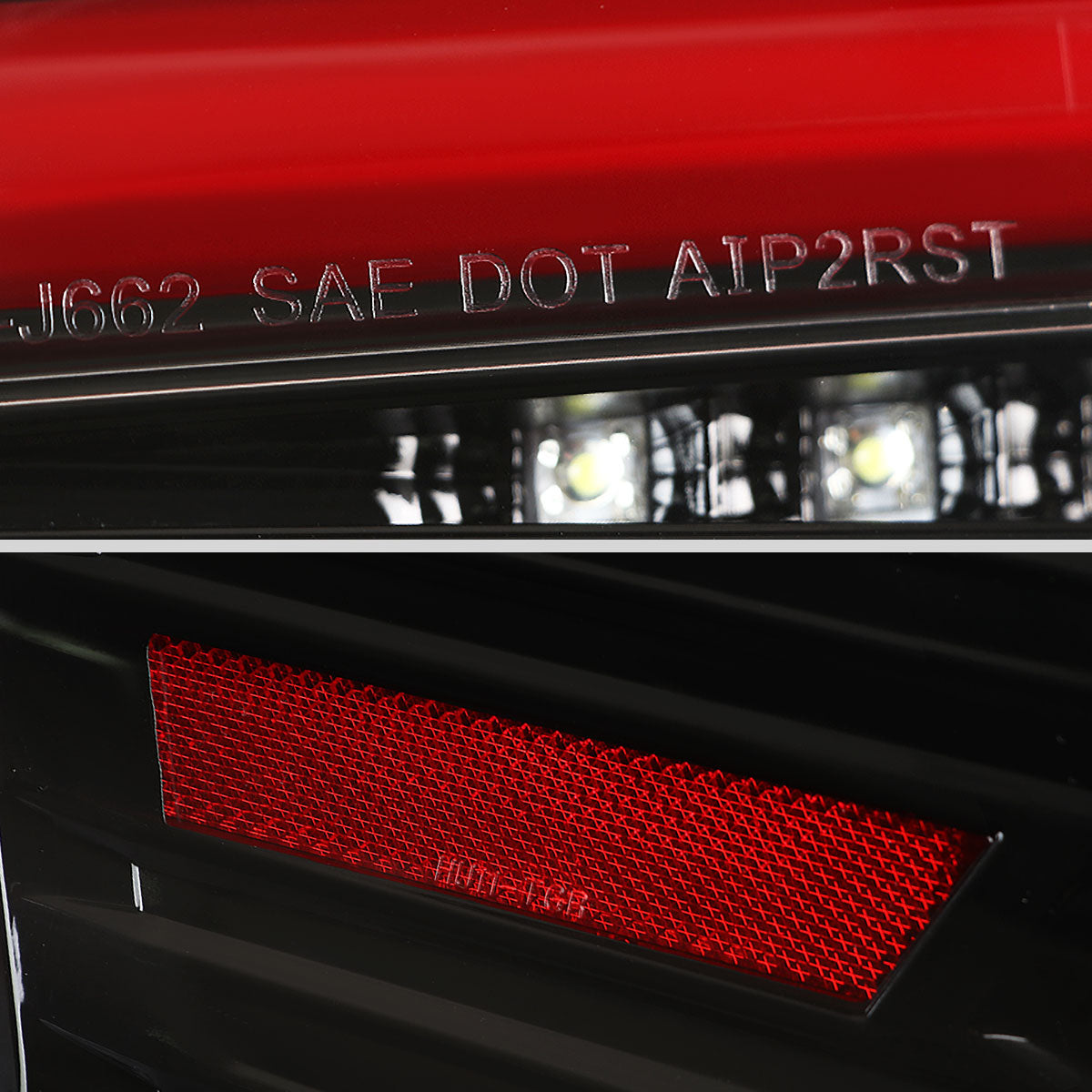 2015-2021 Subaru WRX  Sequential Red Bar LED Tail Lights (Jet Black Housing/Clear Lens)