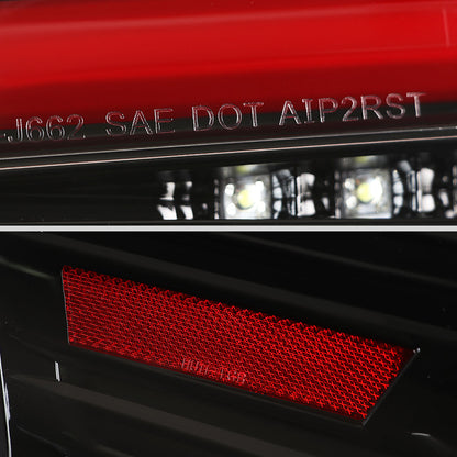 2015-2021 Subaru WRX  Sequential Red Bar LED Tail Lights (Jet Black Housing/Clear Lens)