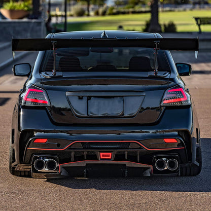 2015-2021 Subaru WRX  Sequential Red Bar LED Tail Lights (Jet Black Housing/Clear Lens)