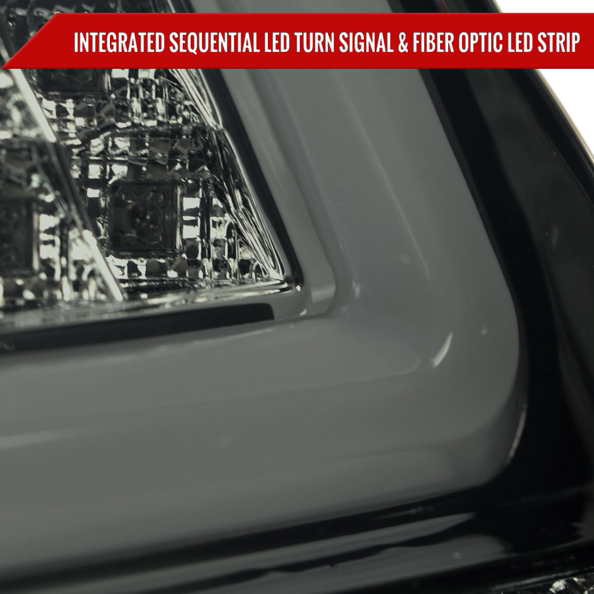 2015-2021 Subaru WRX Sequential White Bar LED Tail Lights (Chrome Housing/Smoked Lens)