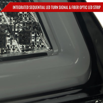 2015-2021 Subaru WRX Sequential White Bar LED Tail Lights (Chrome Housing/Smoked Lens)