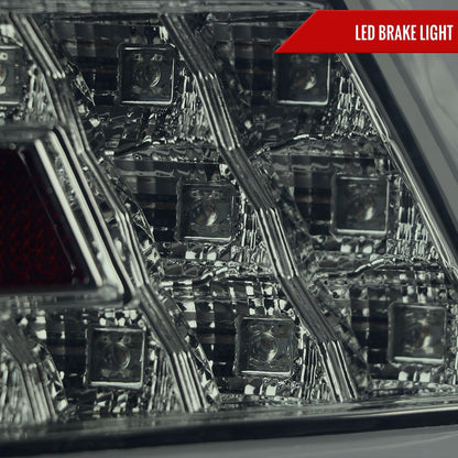 2015-2021 Subaru WRX Sequential White Bar LED Tail Lights (Chrome Housing/Smoked Lens)