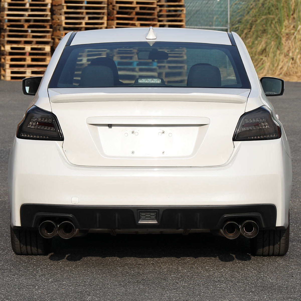 2015-2021 Subaru WRX Sequential White Bar LED Tail Lights (Chrome Housing/Smoked Lens)