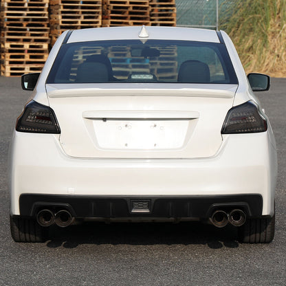 2015-2021 Subaru WRX Sequential White Bar LED Tail Lights (Chrome Housing/Smoked Lens)