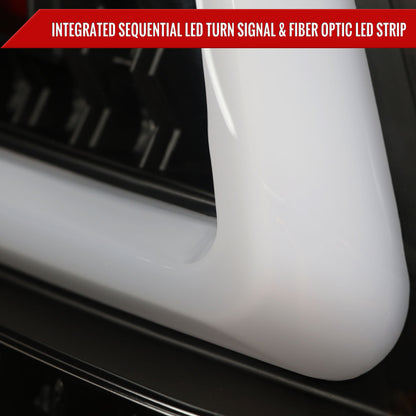 2015-2021 Subaru WRX  Sequential White Bar LED Tail Lights (Matte Black Housing/Clear Lens)