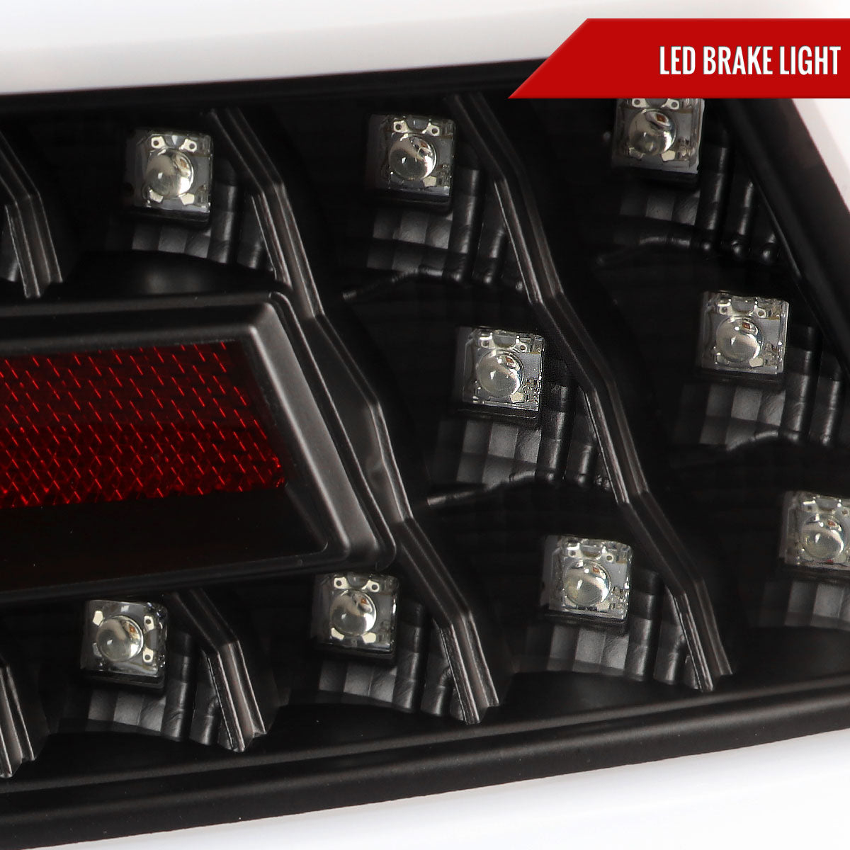 2015-2021 Subaru WRX  Sequential White Bar LED Tail Lights (Matte Black Housing/Clear Lens)