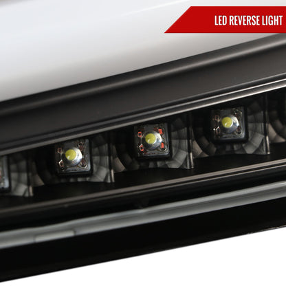 2015-2021 Subaru WRX  Sequential White Bar LED Tail Lights (Matte Black Housing/Clear Lens)