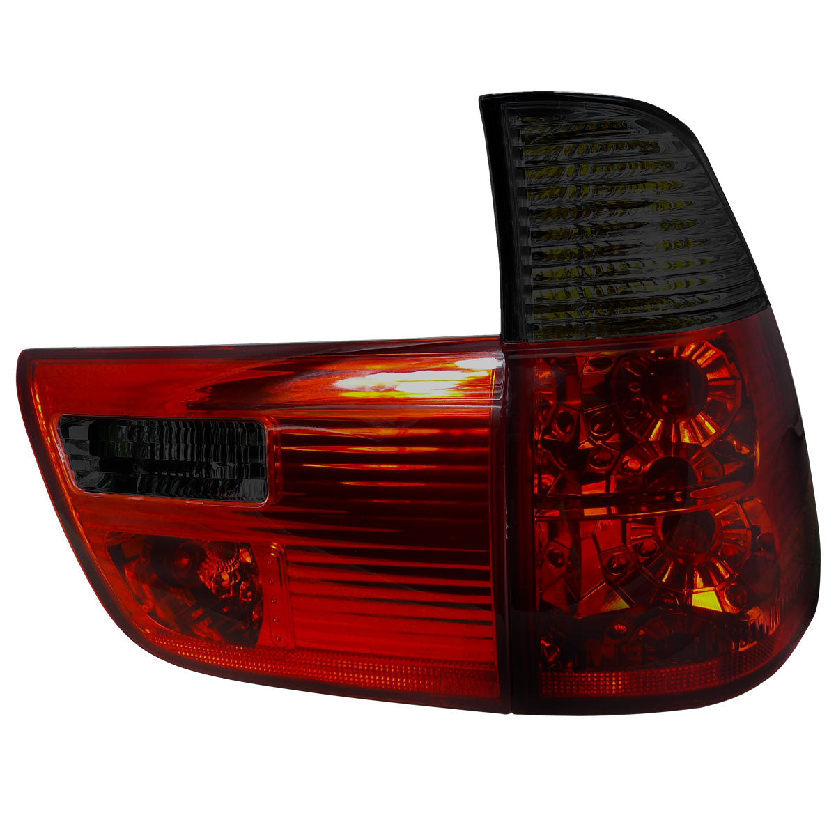2000-2006 BMW E53 X5 Tail Lights - APC (Chrome Housing/Red Smoked Lens)
