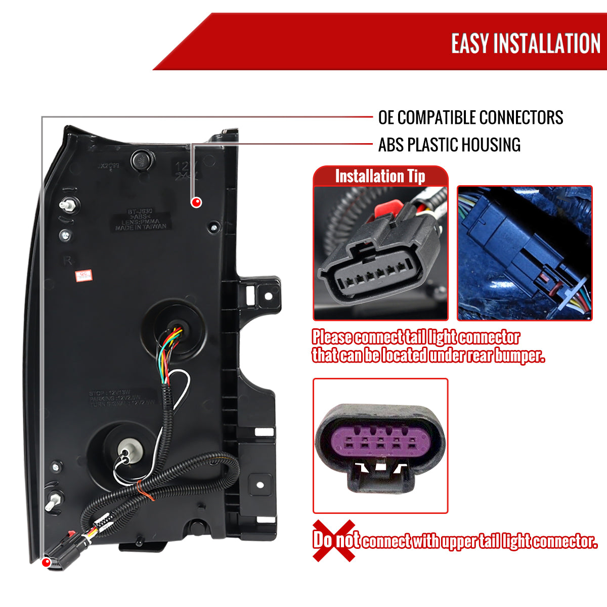 2015-2020 GMC Yukon/Yukon XL Denali SLE/SLT LED Tail Lights (Glossy Black Housing/Smoked Lens)