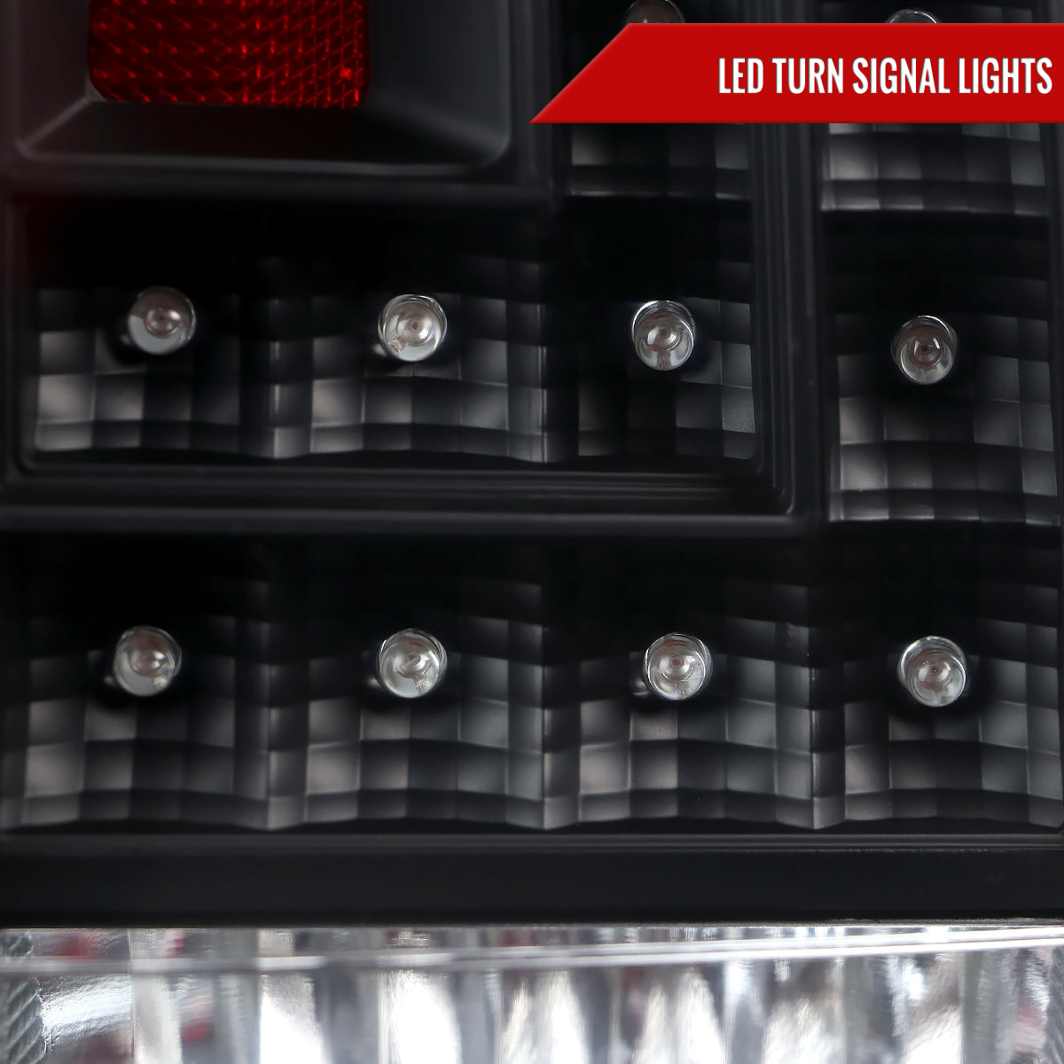 2015-2020 GMC Yukon/Yukon XL Denali SLE/SLT LED Tail Lights (Black Housing/Clear Lens w/ Red Bar)