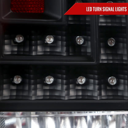 2015-2020 GMC Yukon/Yukon XL Denali SLE/SLT LED Tail Lights (Black Housing/Clear Lens w/ Red Bar)