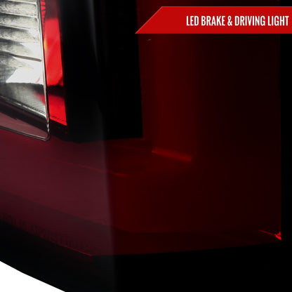 2015-2020 GMC Yukon/Yukon XL Denali SLE/SLT LED Tail Lights (Chrome Housing/Red Smoked Lens)