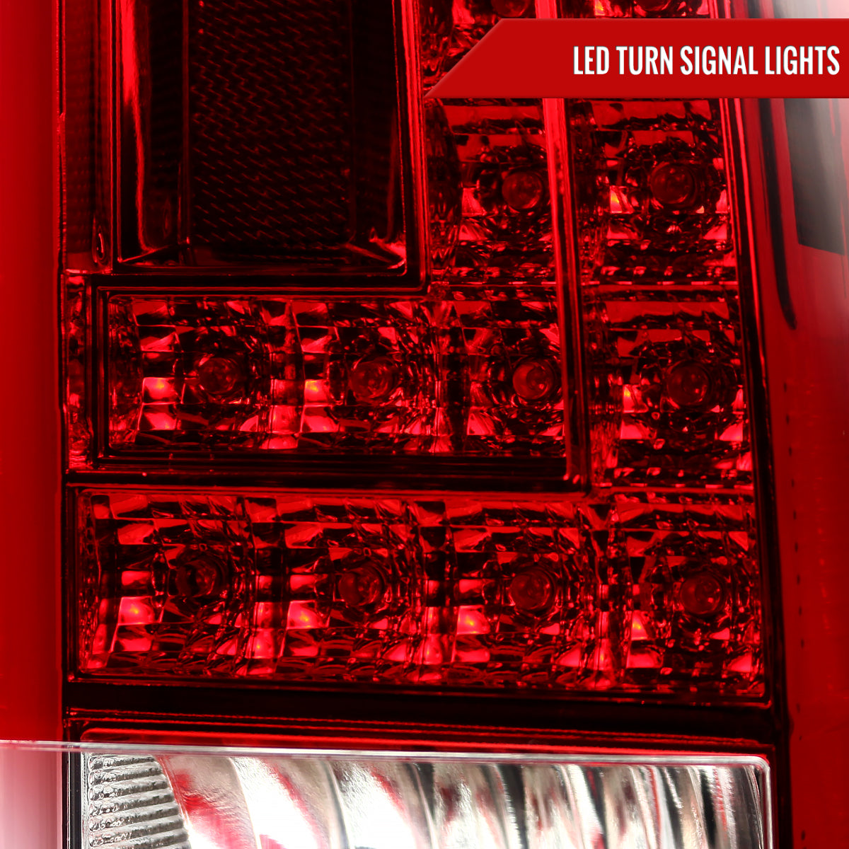 2015-2020 GMC Yukon/Yukon XL Denali SLE/SLT LED Tail Lights (Chrome Housing/Red Clear Lens)