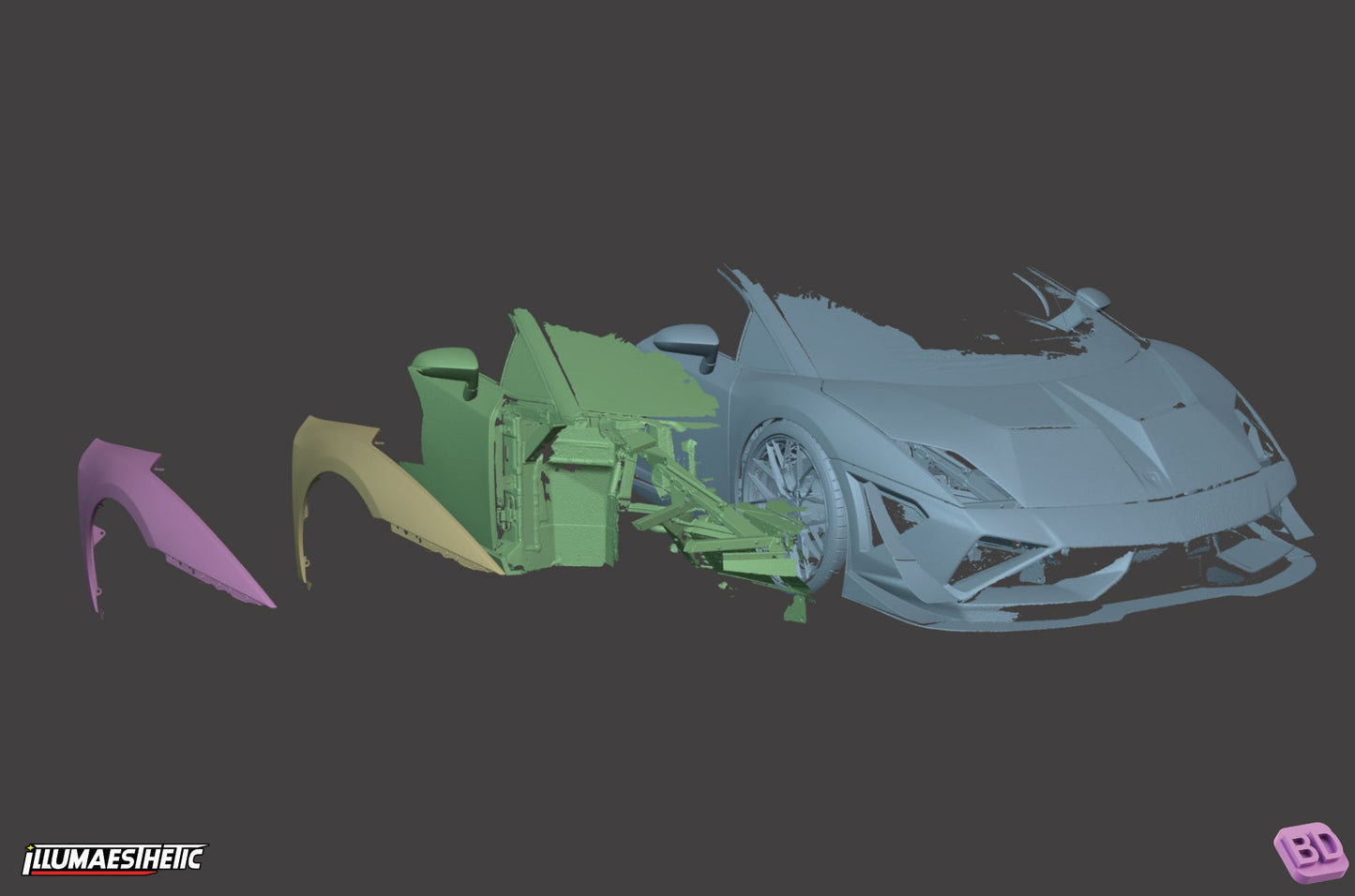 Lamborghini Gallardo 3D Scan (Facelift, 2008-2013)