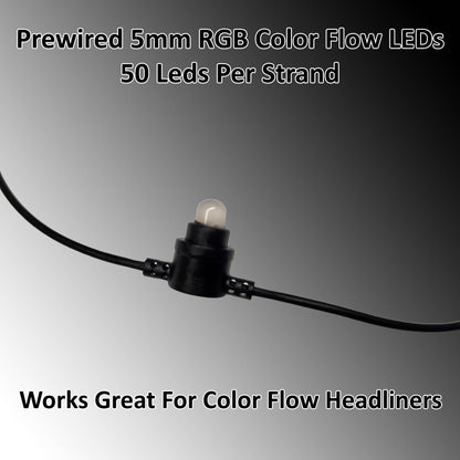 Prewired 5mm RGB Color Flow Leds Headliner