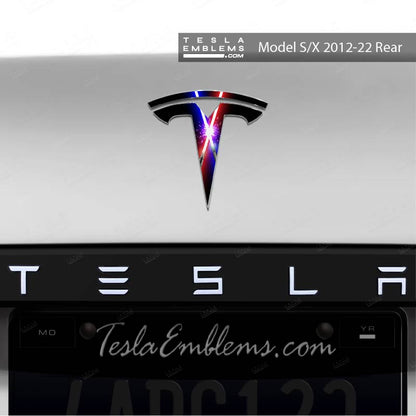 Lightsaber Clash Tesla Emblem Decals (Front + Back) | Model S