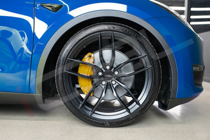 Tesla Model Y Brake Caliper Covers Aluminum Front & Rear Blue 19-24 (4PCS)