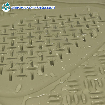 Universal PVC Rubber Floor Mats - 3PC (Beige)